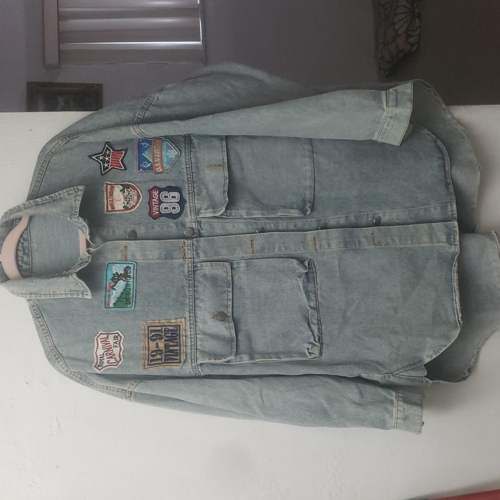 Vintage America Denim Jacket with Patches - Picture 6 of 7